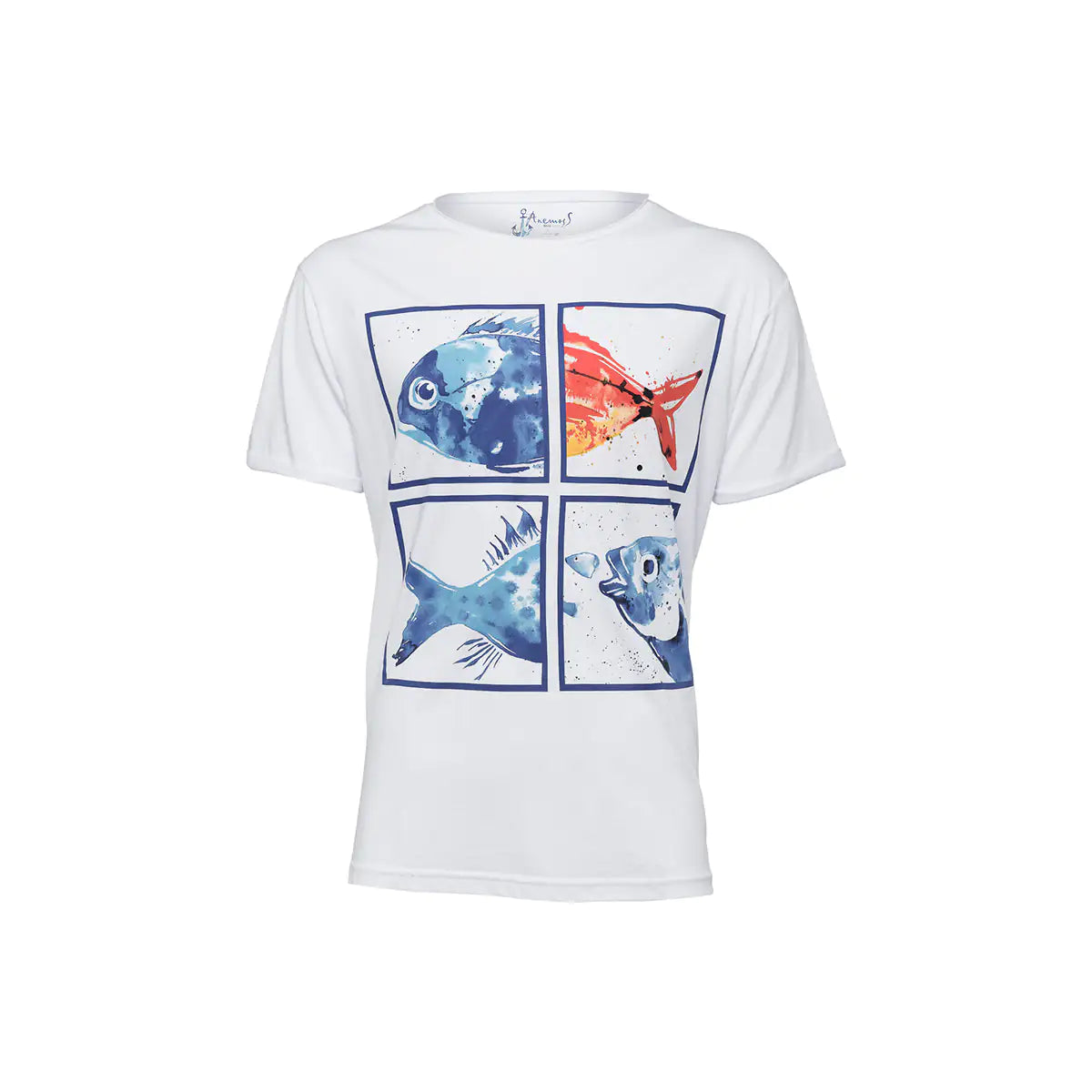Aquatic Bliss Crew Neck T-Shirt for Stylish Comfort