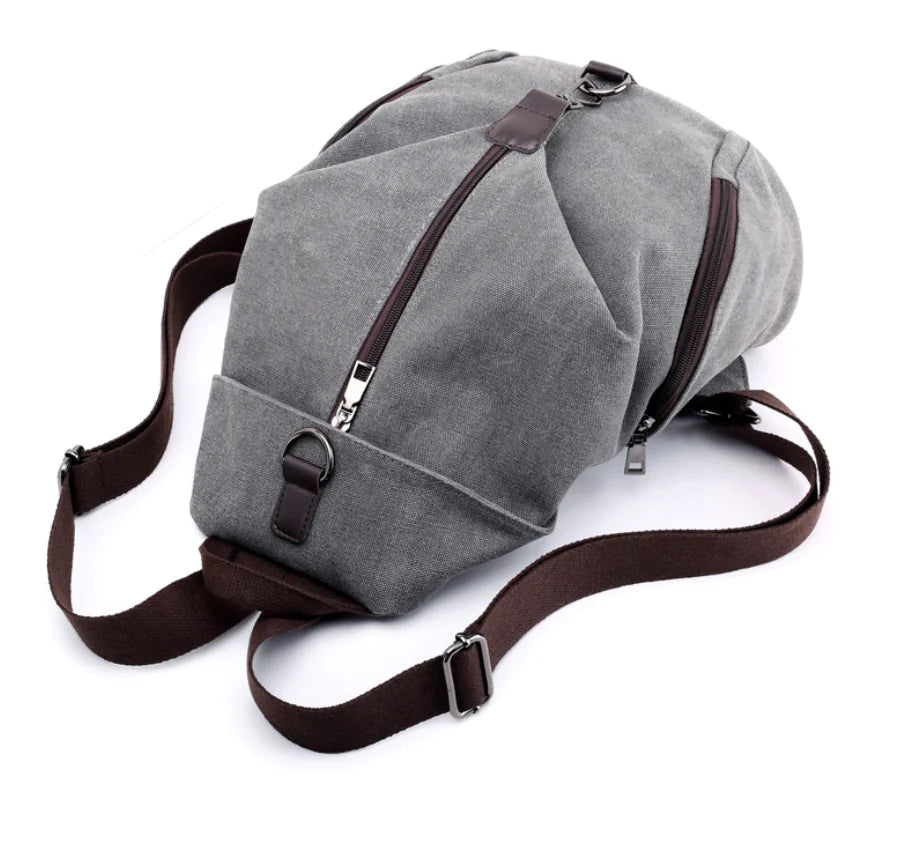 Stylish Campus Canvas Carryall with Organized Compartments