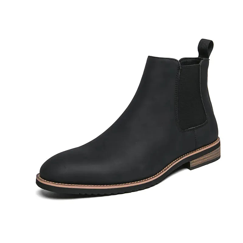 Gentleman’s Choice Plus Size Leather High-Tops for Modern Style