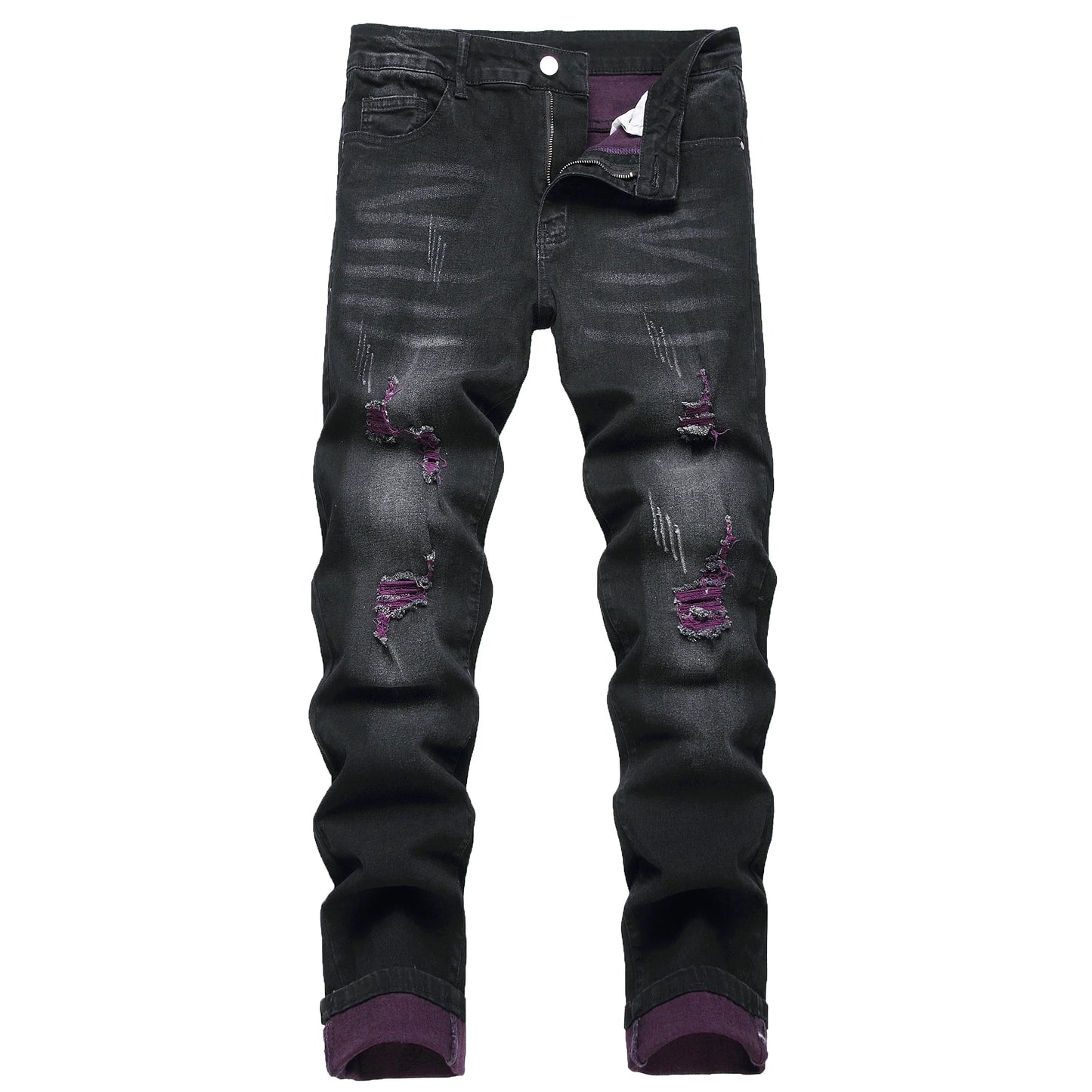 Men's Distressed Black Jeans with Ultimate Comfort