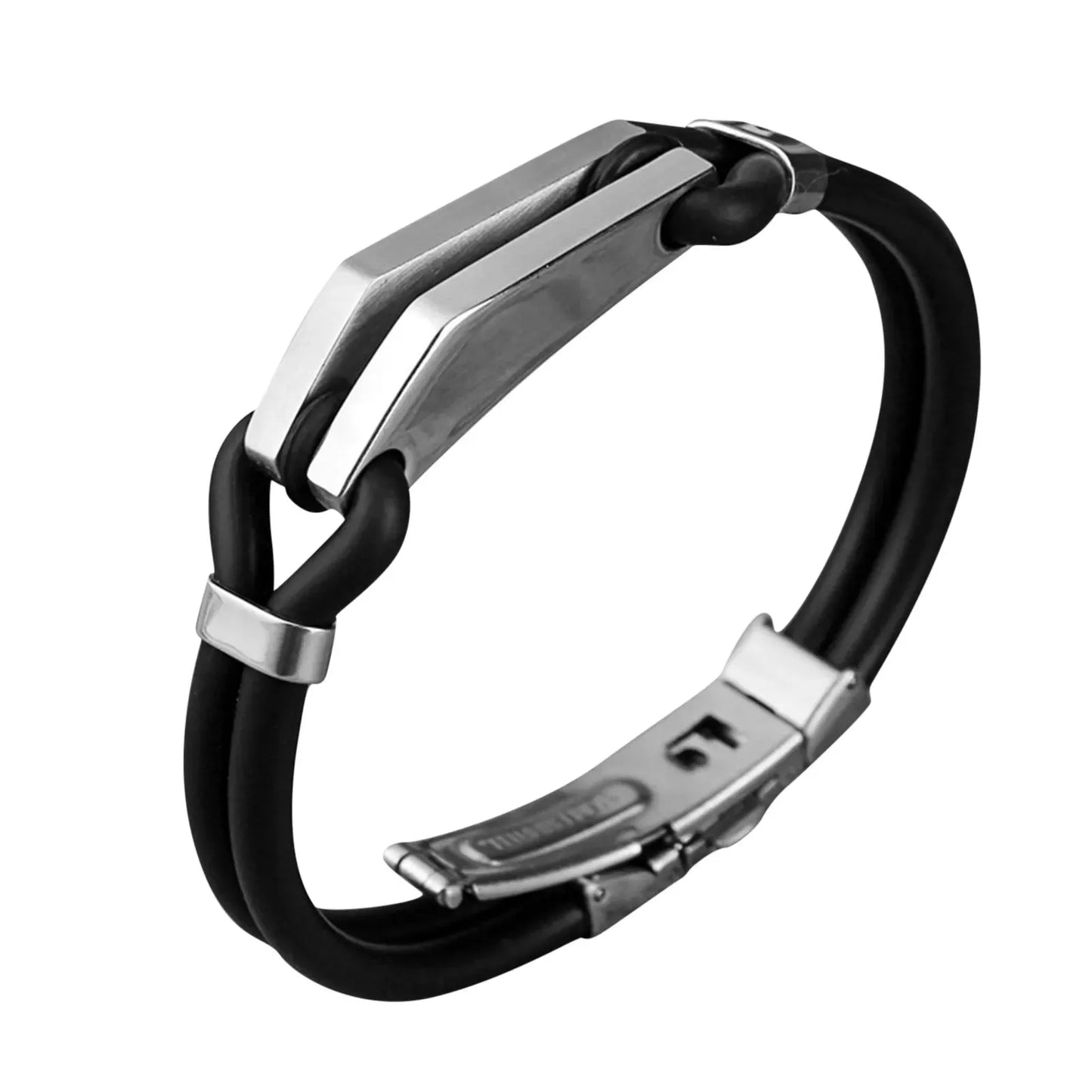 Trendy Black Stainless Steel Jewelry Bracelets for Men