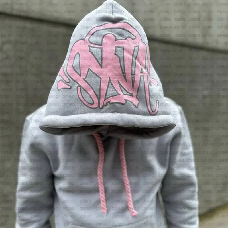 Y2k Trousers Casual Loose Cotton Printed Tracksuit Street Men Hoodies Straight Pants 2 Piece Set Hip Hop Sports Hooded Pullover - Pylnam