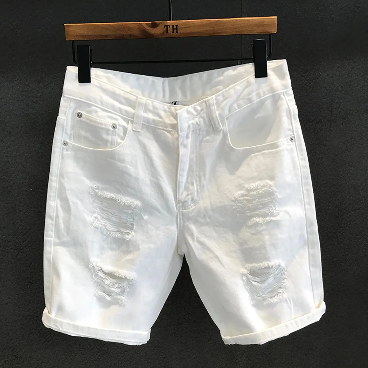 Stylish Men's Summer Ripped Denim Shorts for Active Comfort