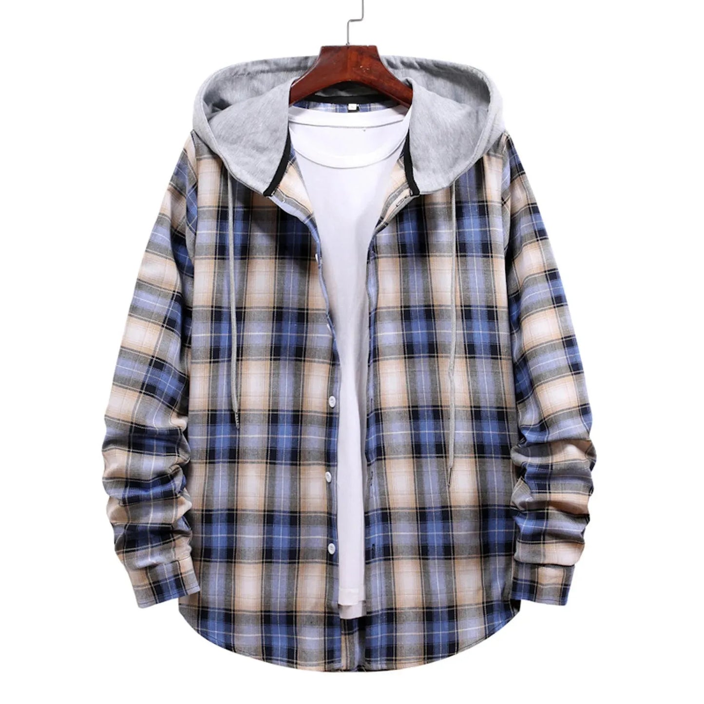 Plaid Print Hooded Shirt for Men - Stylish Casual Wear