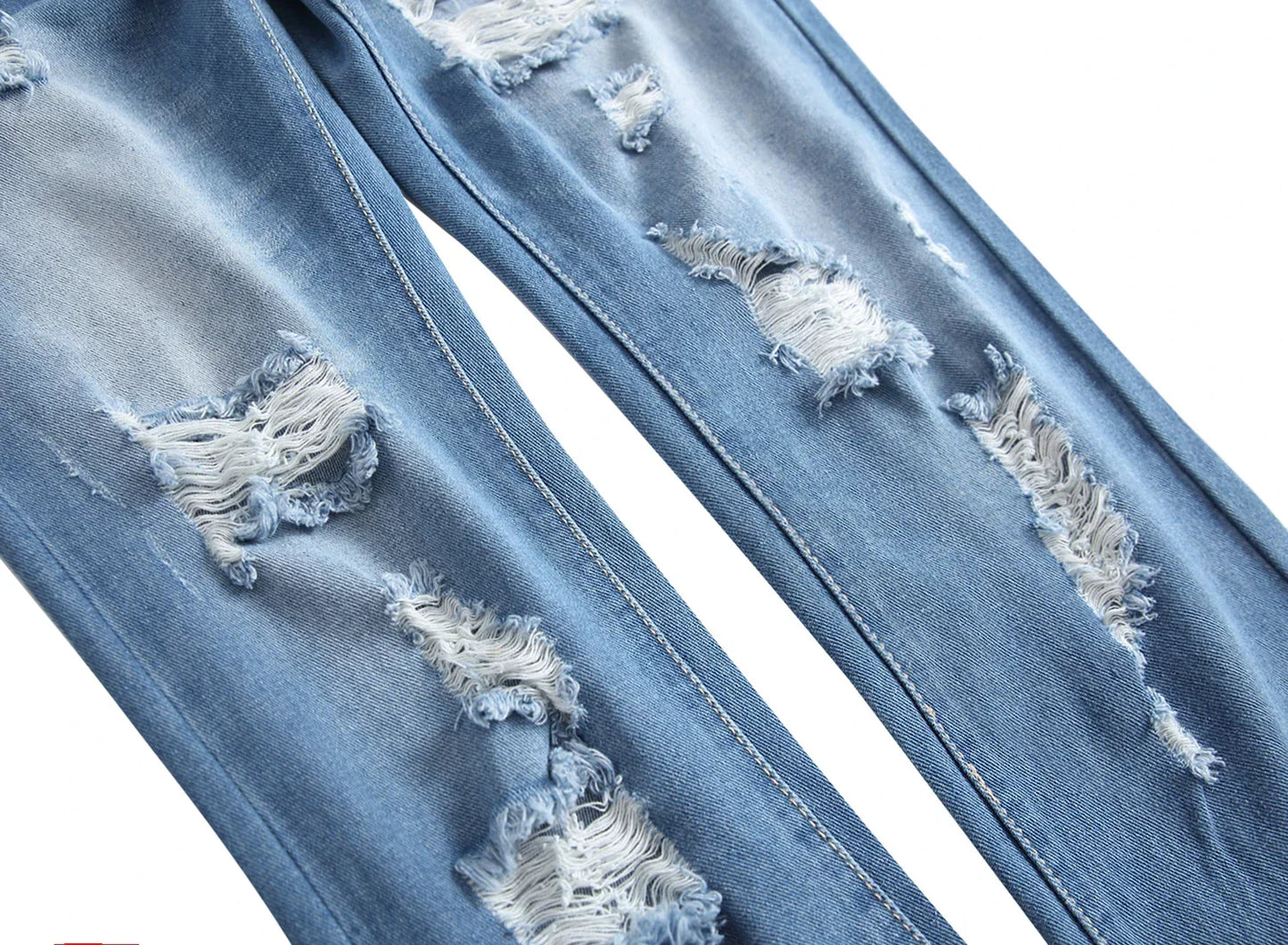 Men's Denim Jeans Ripped Straight Fit Jeans for Men Casual party cowboy long pants 403 - Pylnam