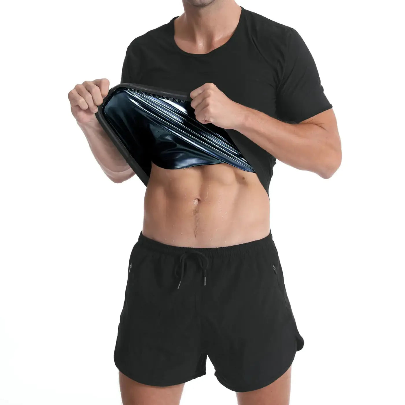Stylish Men's Casual Solid Short Sleeve Sweatshirt for Comfort