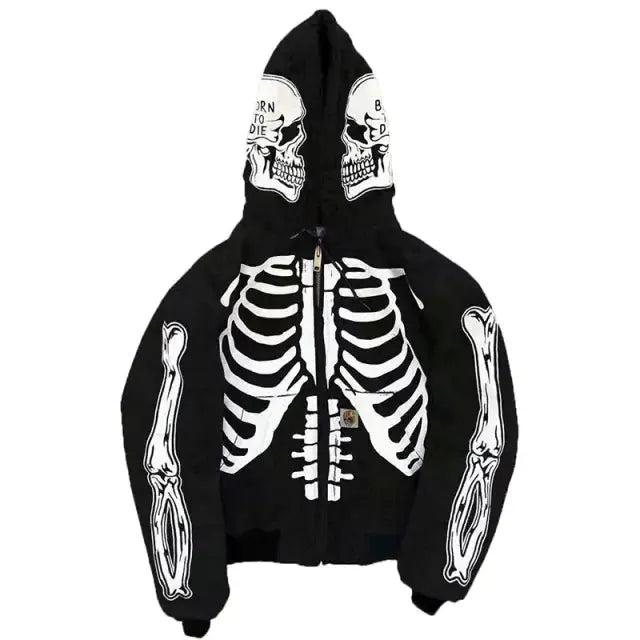 Bold Skull Art Men's Hoodie for Unique Style Expression