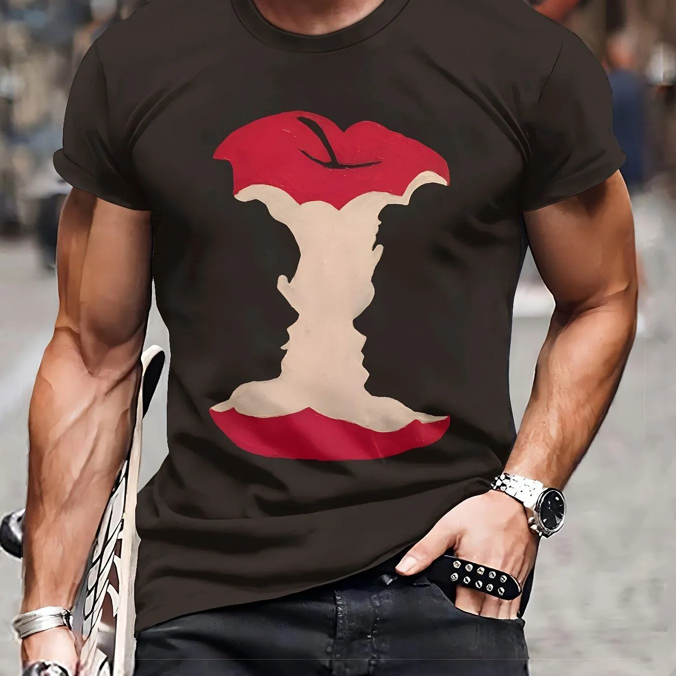 Fashionable Men's 3D Printed T-shirt - Made Of Soft And Breathable Polyester Fabric, Machine Washable, Round Neck Design, Comfortable And Casual Wear - Suitable For Daily Activities - Pylnam