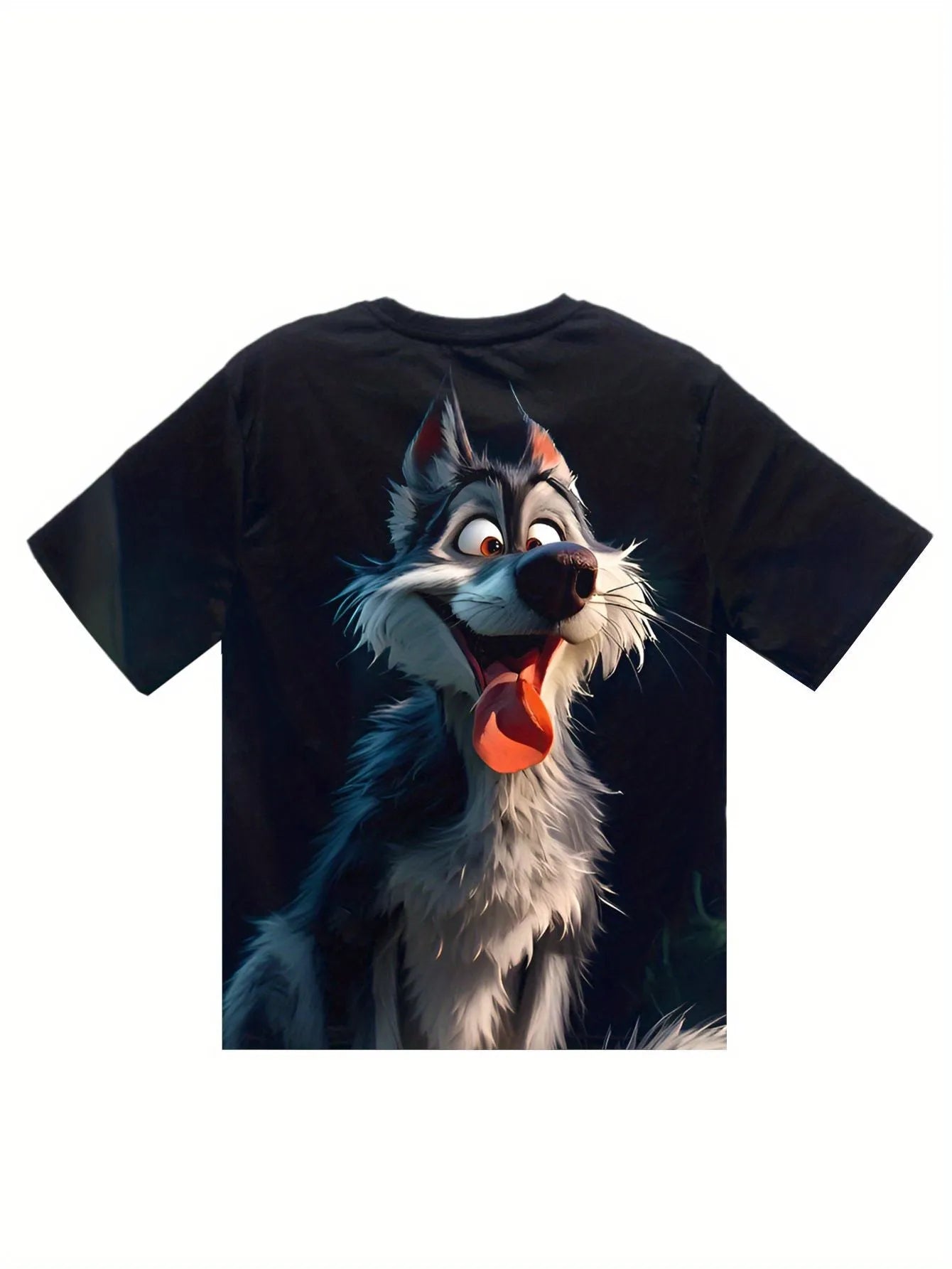 Men's 3D Wolf Print T-shirt - Casual Round Neck, Short Sleeved, Breathable Polyester - Perfect For Summer Outdoor And Casual Wear - Pylnam