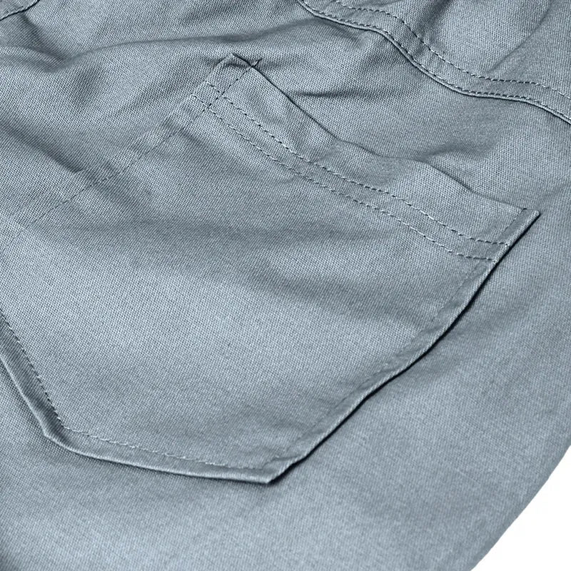 Men's Casual Cargo Shorts with Elastic Waist and Multiple Pockets for Active Summer Wear