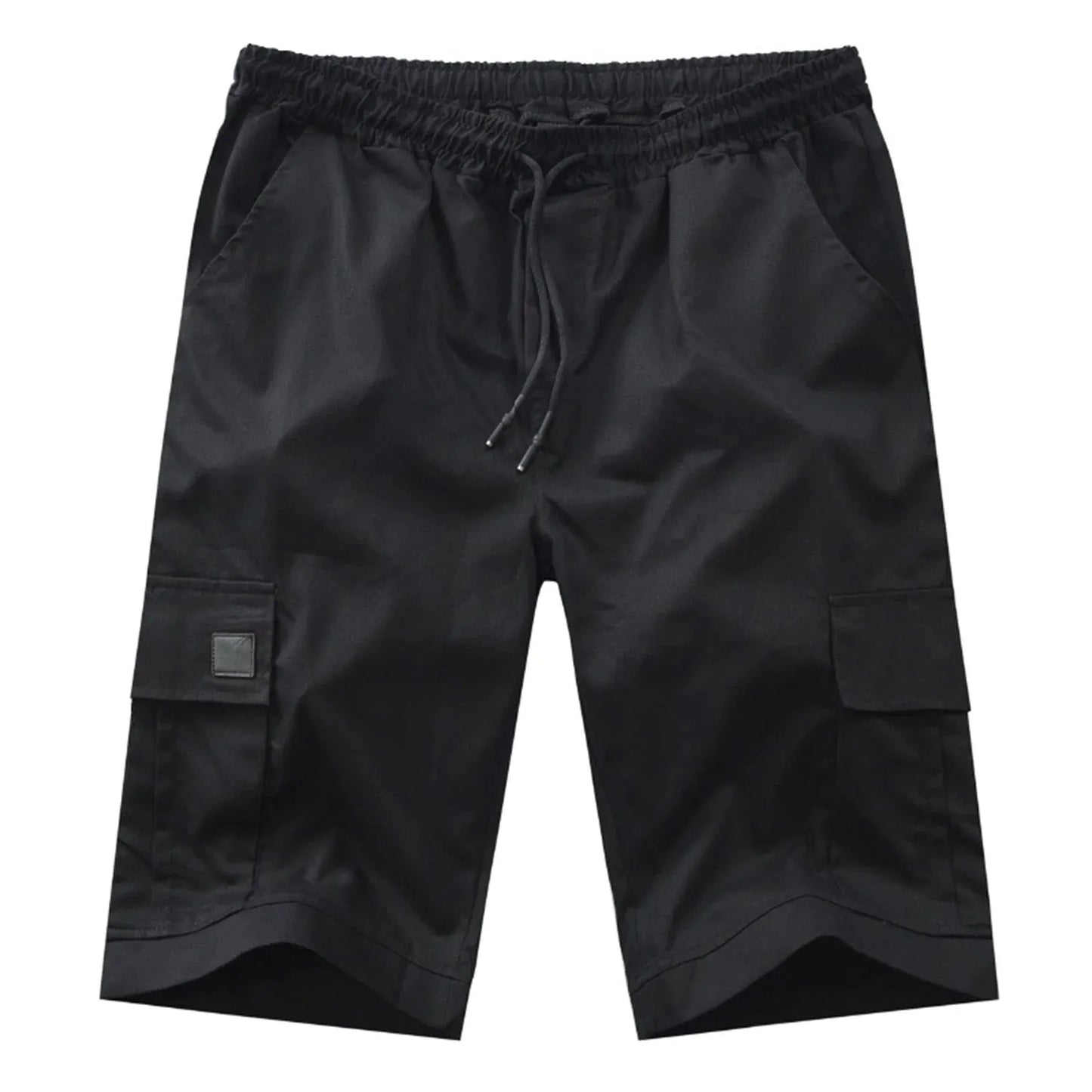 Men's Casual Cargo Shorts with Elastic Waist and Multiple Pockets for Active Summer Wear