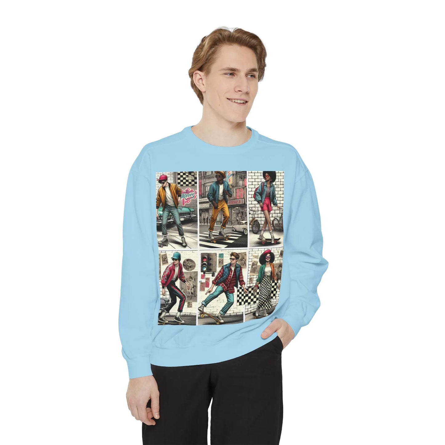 Retro Comfort Sweatshirt for Men - Chic Voyager Collection