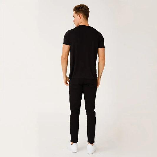 Dual Blend Crew Neck Tee for All-Day Comfort