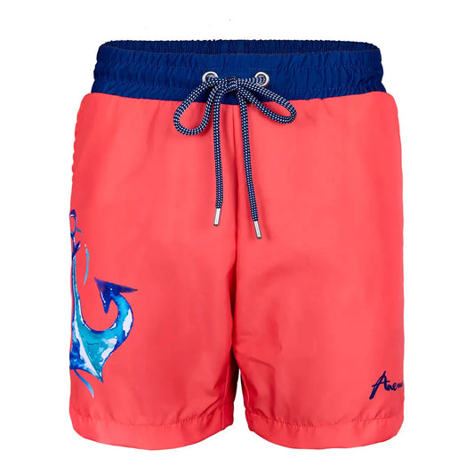 Men's Quick-Dry Marine Style Swim Trunks for Active Beachwear