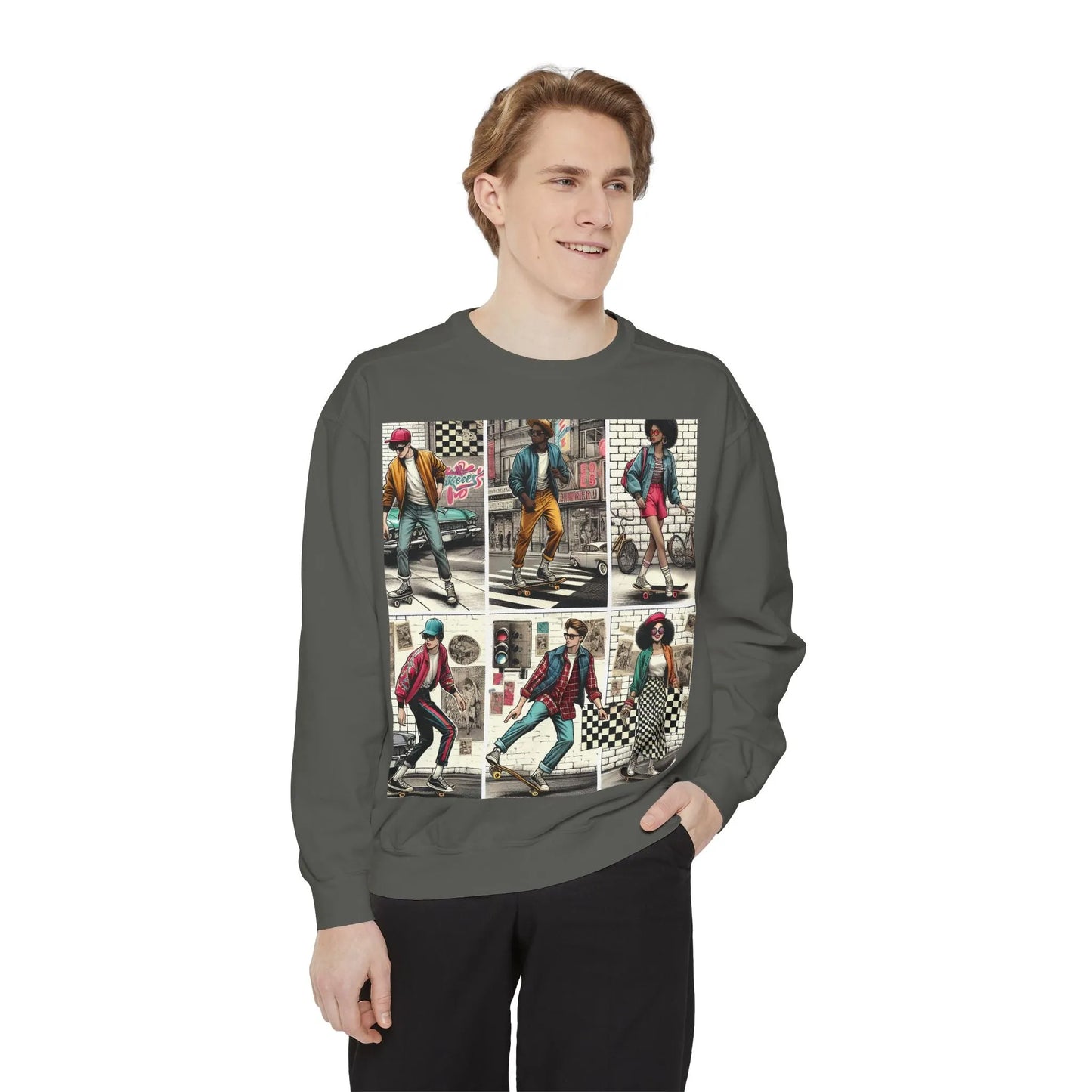 Retro Comfort Sweatshirt for Men - Chic Voyager Collection