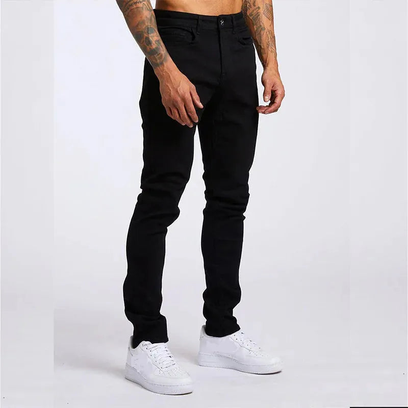 Men's Slim Fit High Waist Jeans - Pylnam