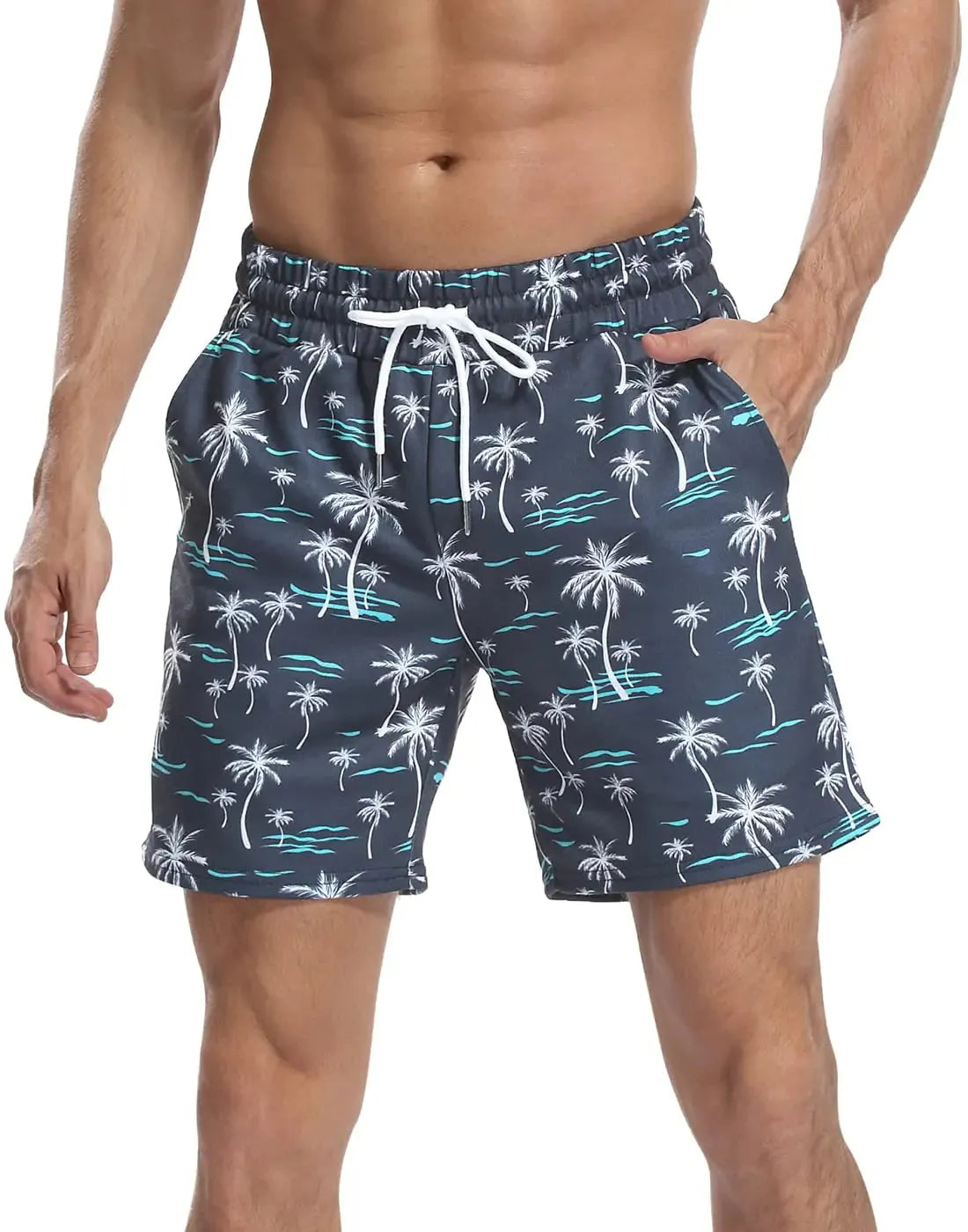 Palm Jogger Sweat Shorts for Men - 7" Inseam with Pockets