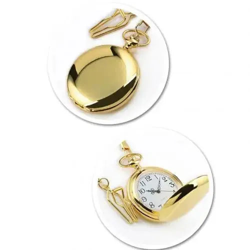 Retro Vintage Men Steampunk Smooth Surface Pendant Chain Classic Pocket Watch - Pylnam