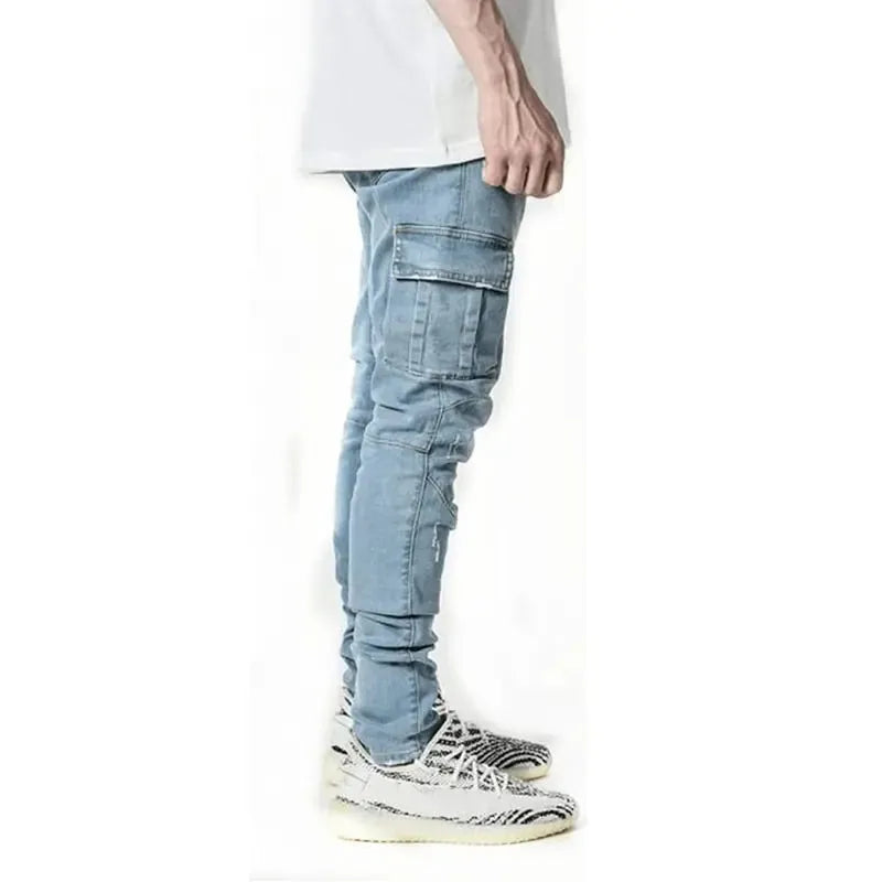 Men's Multi Pocket Cargo Jeans - Pylnam