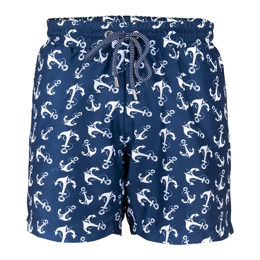 Anchors Men Swim Trunk with Quick-Dry Marine Style for Active Beach Days