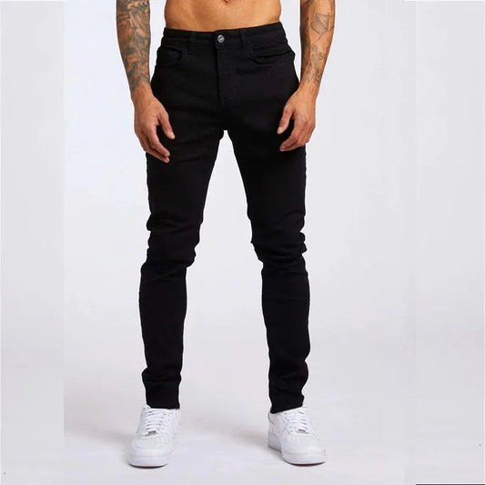 Men's Slim Fit High Waist Jeans - Pylnam