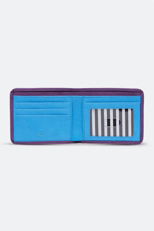Harper Safe Men’s Foldable Purple Wallet for Stylish Convenience