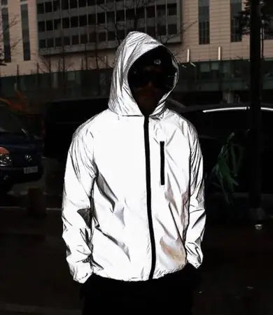 Vibrant Glow Sport Men's Jacket - Reflective Style for Safety