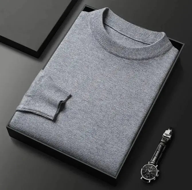 Men's Round Neck Long Sleeve Knitted Sweaters - Pylnam