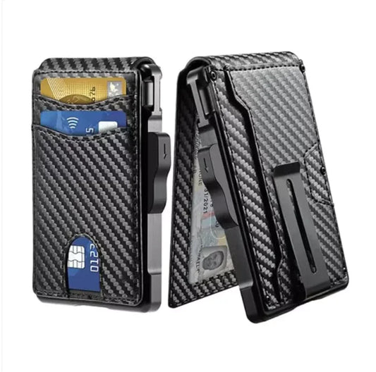 Magnetic Flip Card Holder Wallet for Stylish Security
