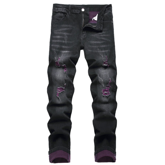 Men's Distressed Black Jeans with Ultimate Comfort