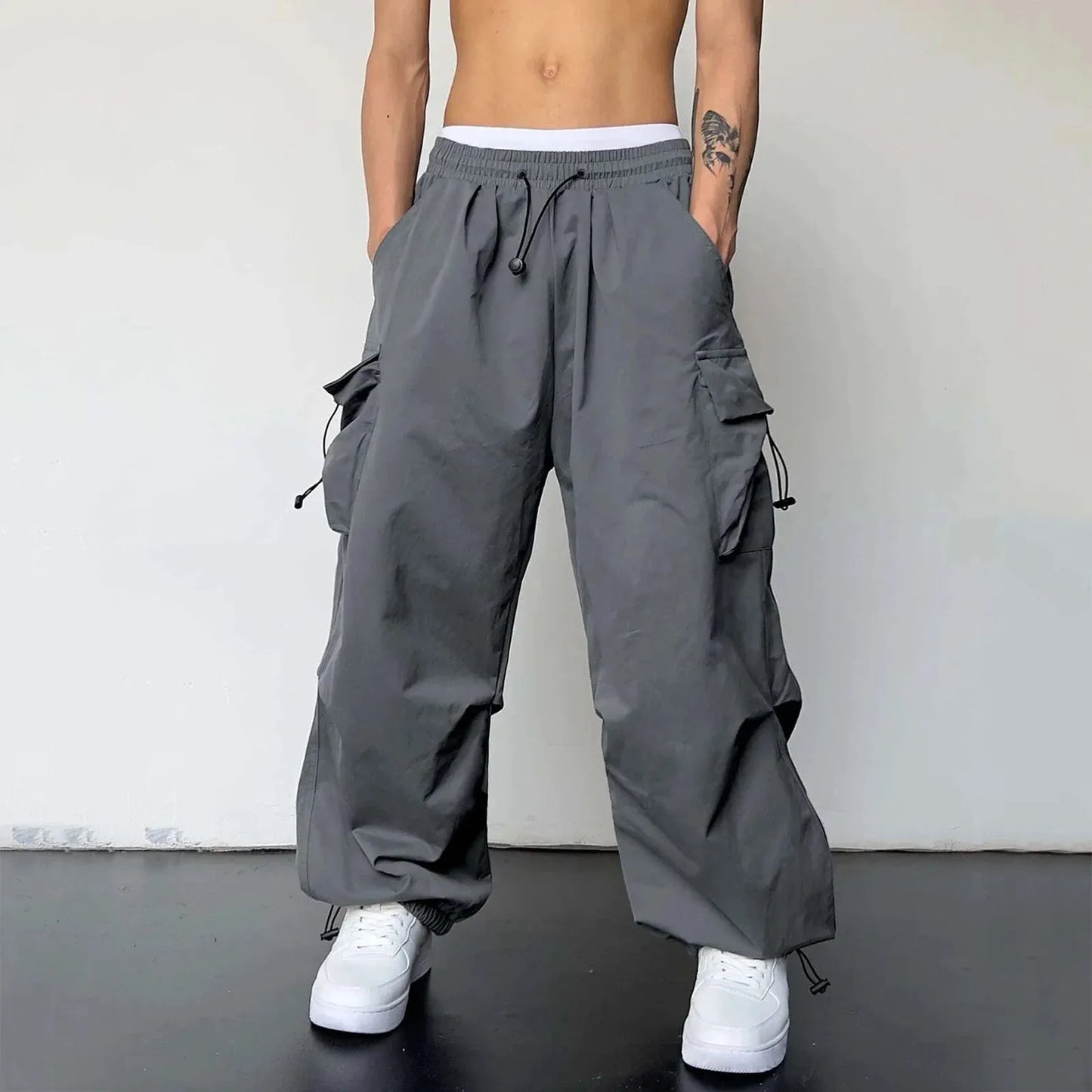 Dynamic Men's Casual Sports Cargo Pants Woven Pocket Comfort