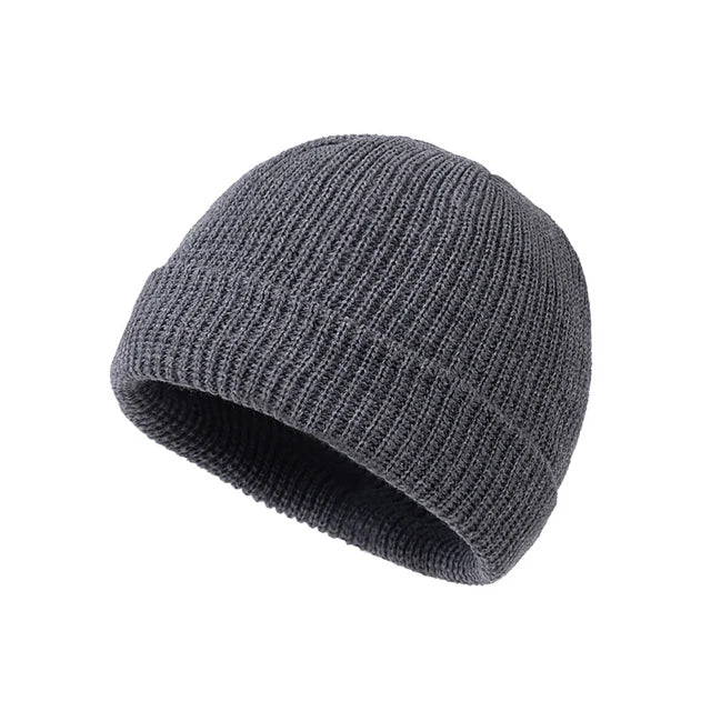 Rimiut Knitted Hat for Men & Women Caps Wool Fashion Simple Warm Skullies Beanies Solid Autumn Winter Beanie Cap Trendy Style - Pylnam