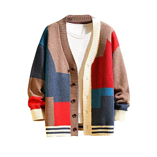 Vintage Knit Cardigan for Men and Women Casual Style - Pylnam