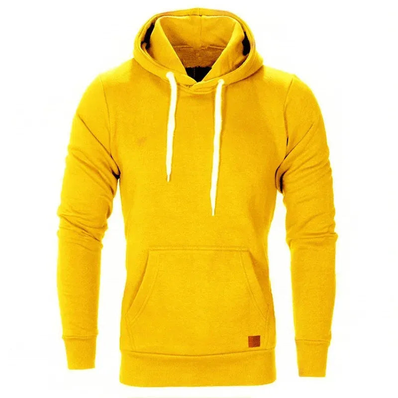 Autumn and winter fashion men's hoodie large size solid color pullover home casual walking hoodie - Pylnam