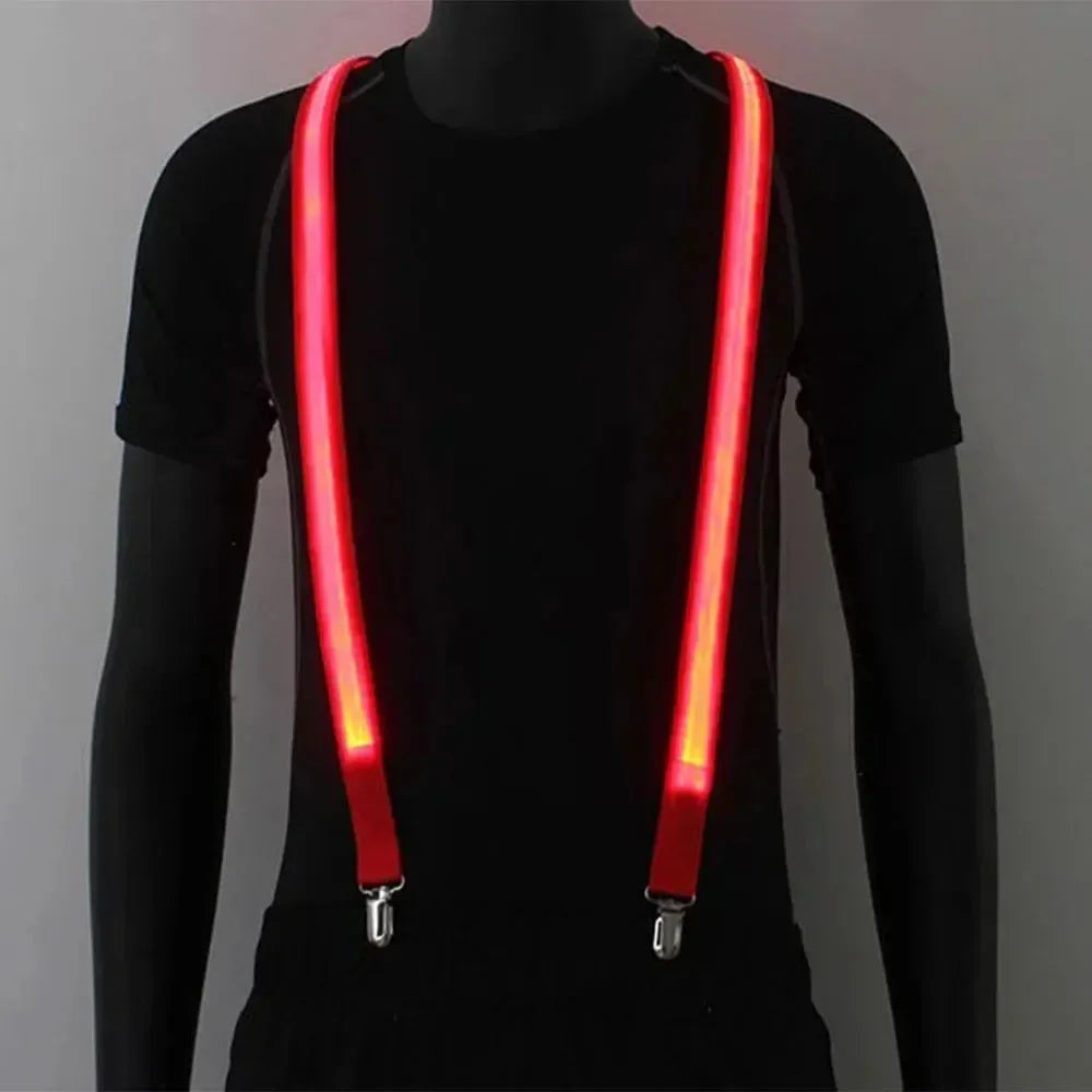 NEW Glowing Bow Suspenders for Men Wedding Party Accessories Glow in The Dark Bright Materials Birthday Festival SD01 - Pylnam