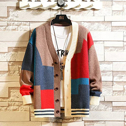 Vintage Knit Cardigan for Men and Women Casual Style - Pylnam