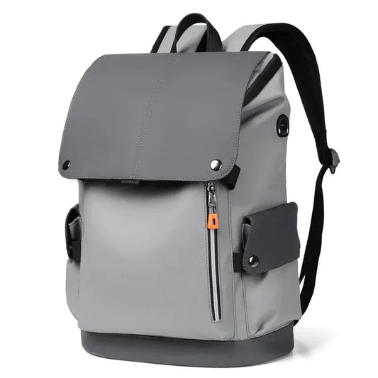 High Quality PU Leather Waterproof Men's Laptop Backpack Large Computer Backpack for Business Urban Man Backpack USB Charging - Pylnam