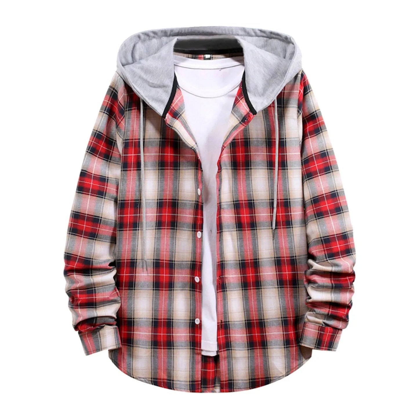 Plaid Print Hooded Shirt for Men - Stylish Casual Wear