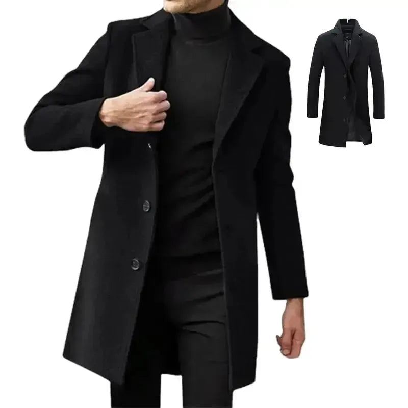 Chic Wool Overcoat for Men - Ultimate Winter Style Statement