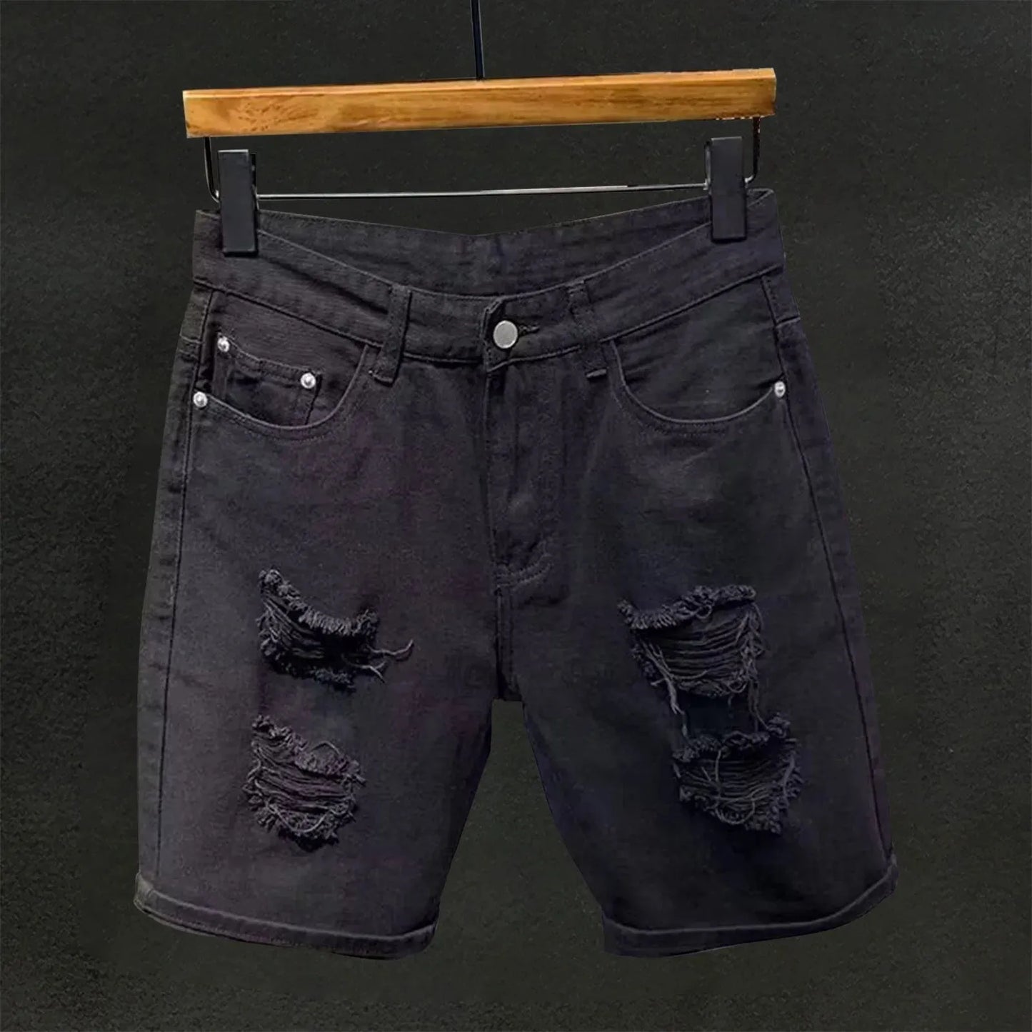 Stylish Men's Summer Ripped Denim Shorts for Active Comfort