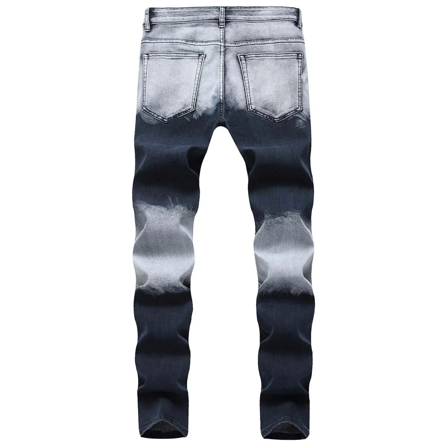 2025 American Men Summer Patchwork Denim Pants Ripped Cropped Skinny Trouser Ankle-Length Slim Fit Casual Distressed Jeans - Pylnam