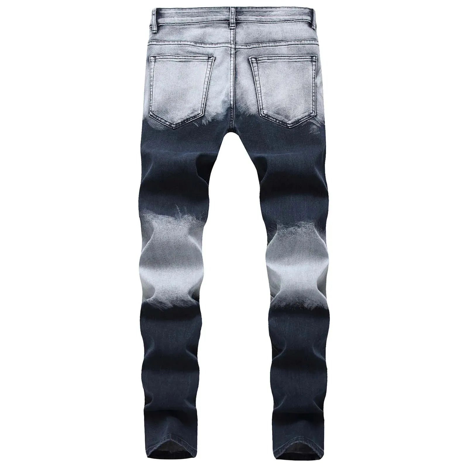 2025 American Men Summer Patchwork Denim Pants Ripped Cropped Skinny Trouser Ankle-Length Slim Fit Casual Distressed Jeans - Pylnam