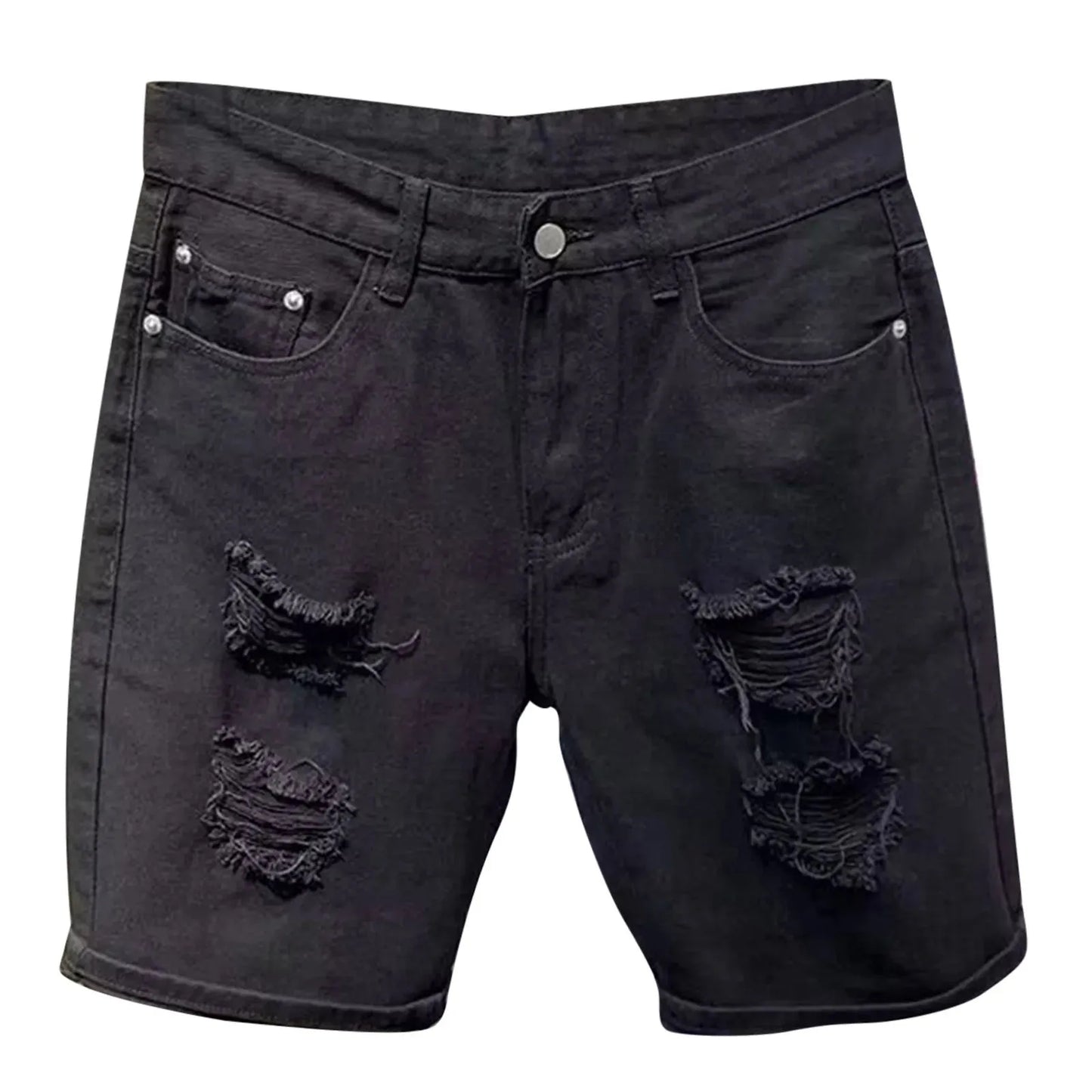 Stylish Men's Summer Ripped Denim Shorts for Active Comfort