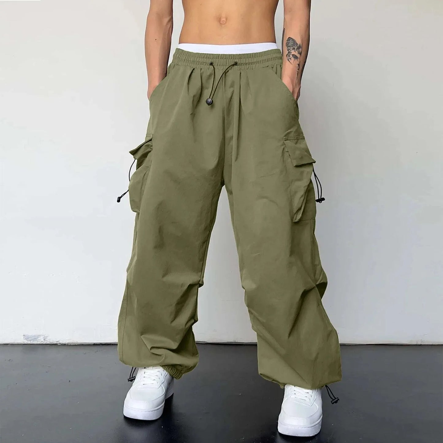 Dynamic Men's Casual Sports Cargo Pants Woven Pocket Comfort