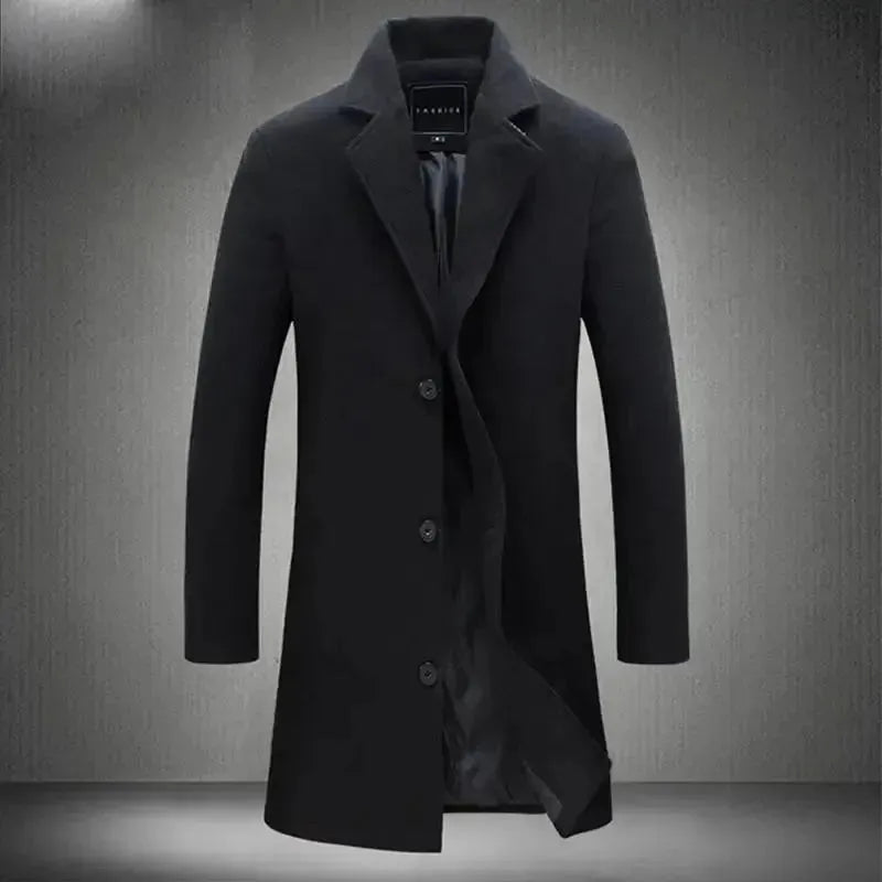 Chic Wool Overcoat for Men - Ultimate Winter Style Statement