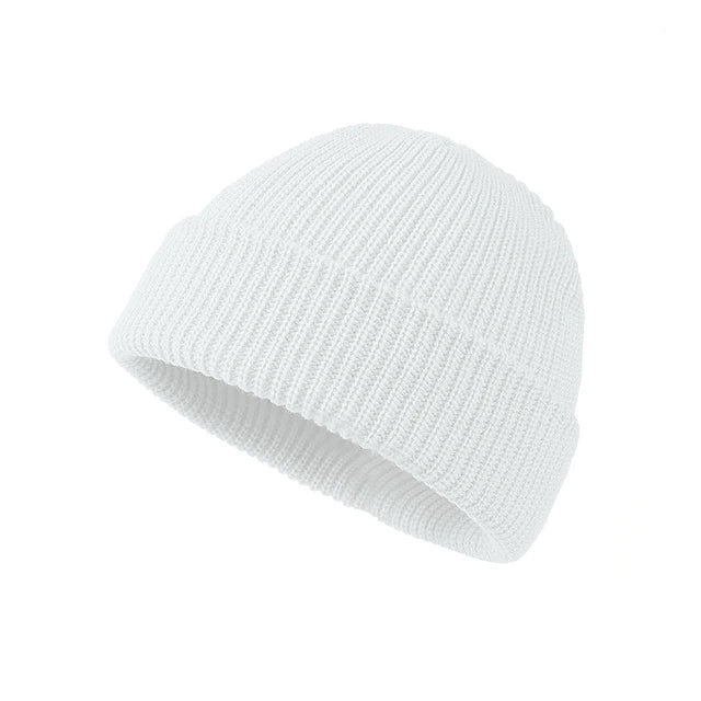 Rimiut Knitted Hat for Men & Women Caps Wool Fashion Simple Warm Skullies Beanies Solid Autumn Winter Beanie Cap Trendy Style - Pylnam