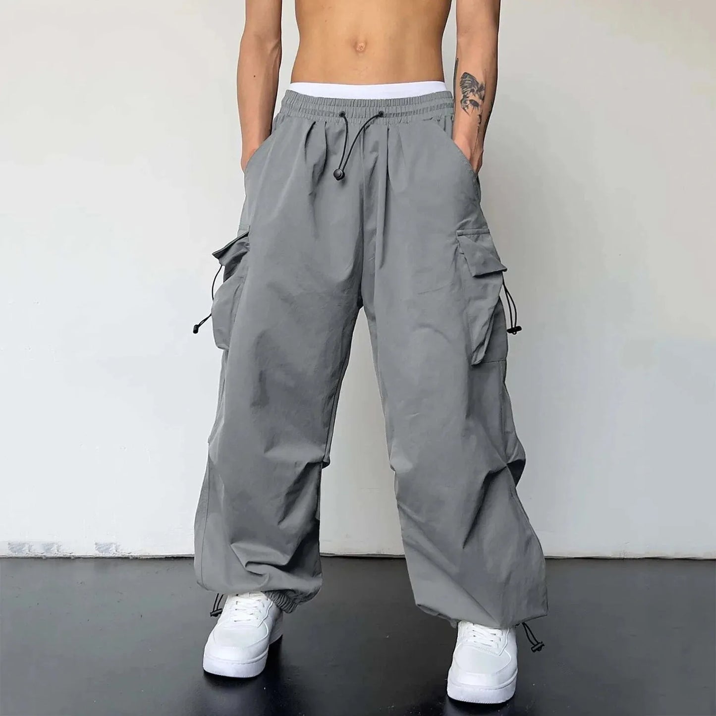 Dynamic Men's Casual Sports Cargo Pants Woven Pocket Comfort