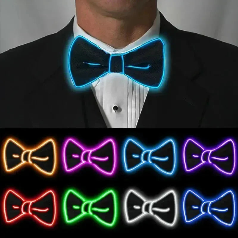 NEW Glowing Bow Suspenders for Men Wedding Party Accessories Glow in The Dark Bright Materials Birthday Festival SD01 - Pylnam