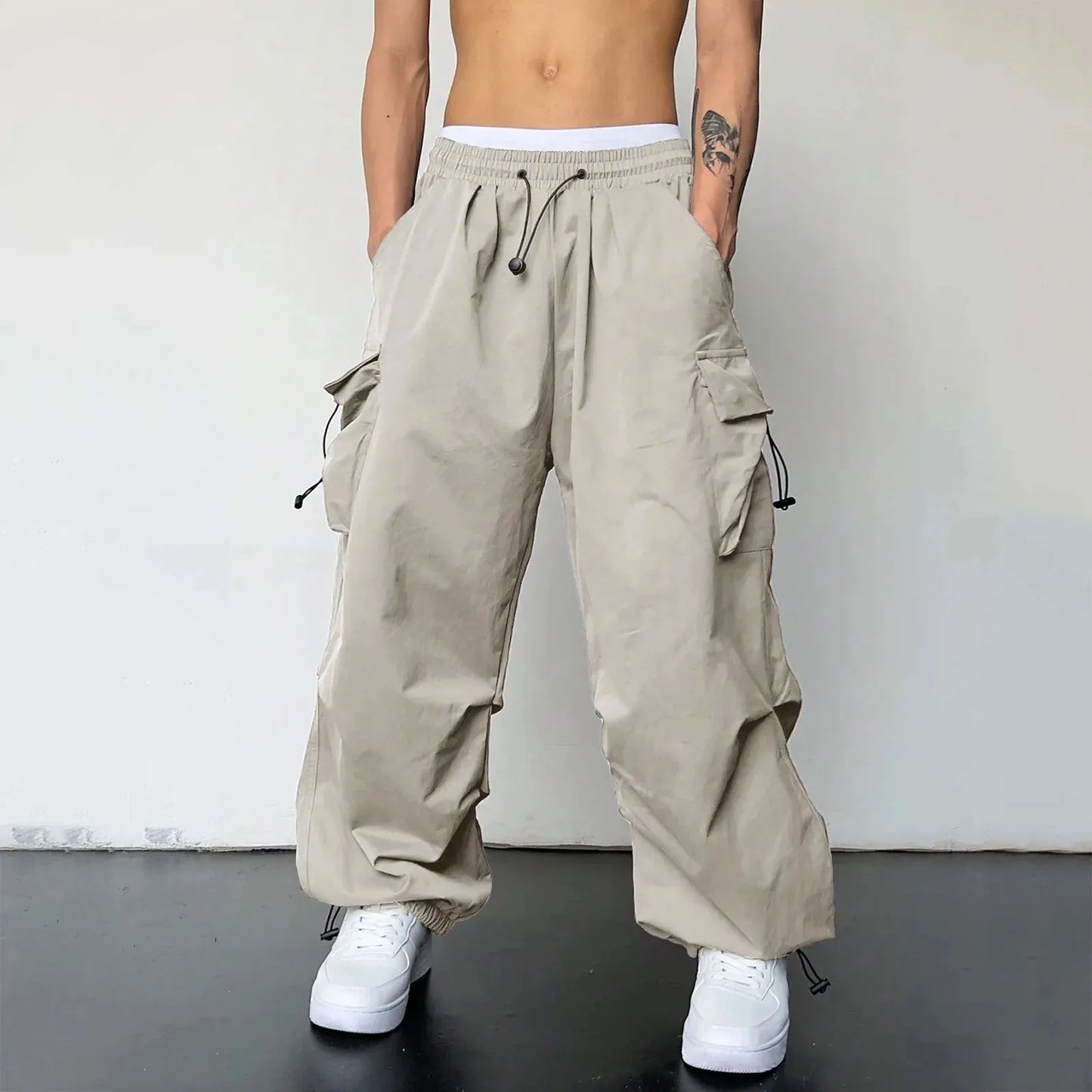 Dynamic Men's Casual Sports Cargo Pants Woven Pocket Comfort