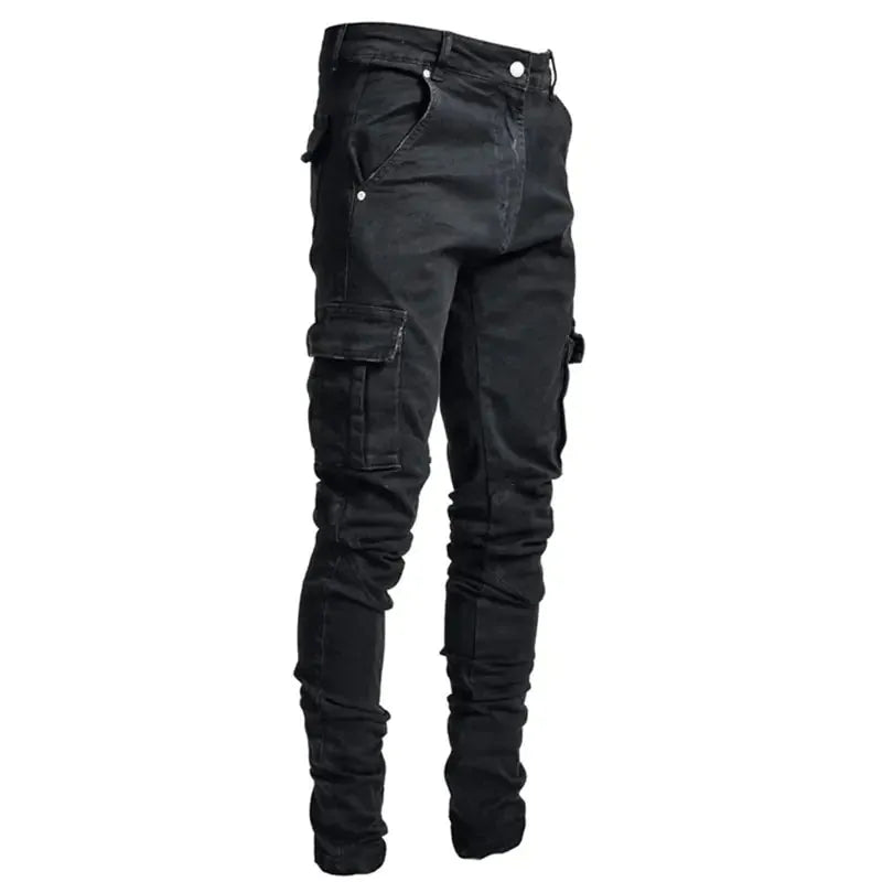 Men's Multi Pocket Cargo Jeans - Pylnam